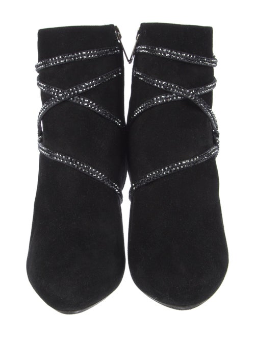 René Caovilla Suede Crystal Embellishments Boots