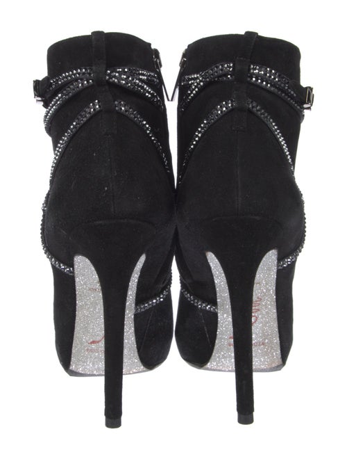 René Caovilla Suede Crystal Embellishments Boots