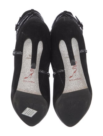 René Caovilla Suede Crystal Embellishments Boots