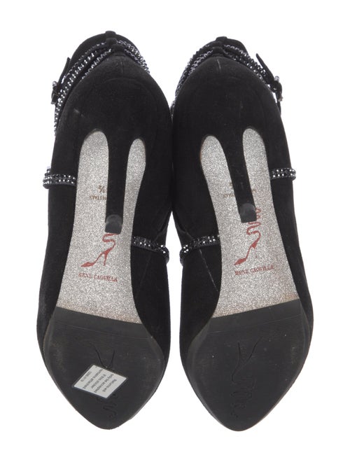 René Caovilla Suede Crystal Embellishments Boots