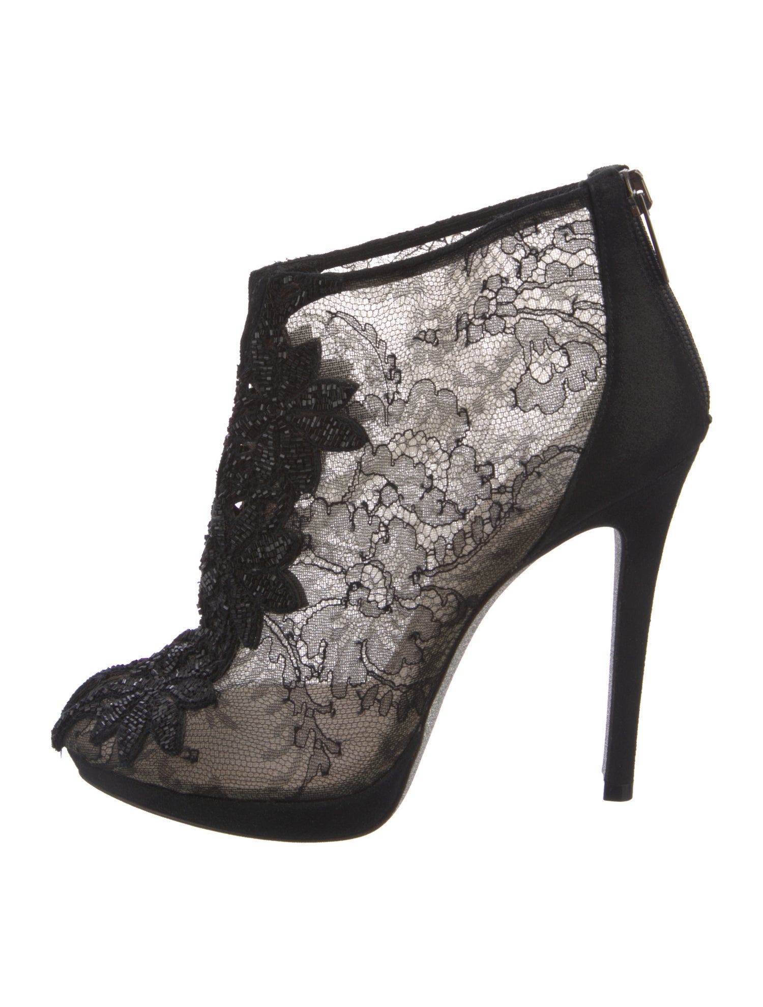 René Caovilla Lace Lace Pattern Pumps