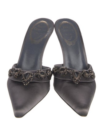 René Caovilla Satin Mules