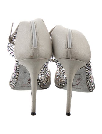 René Caovilla Leather Mesh Accents Gladiator Sandals