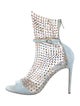 René Caovilla Denim Mesh Accents Pumps