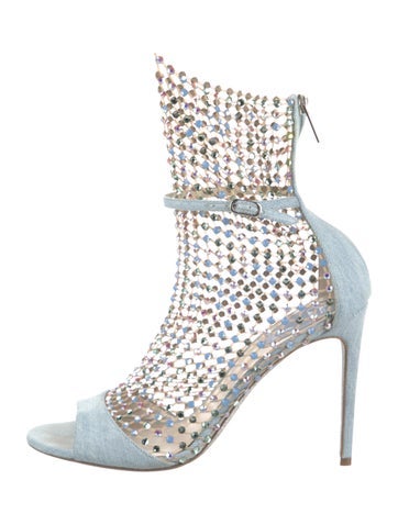 René Caovilla Pumps Denim Mesh Accents IT 39.5 | 9.5
