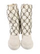 René Caovilla PVC Crystal Embellishments Lace-Up Boots