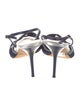 René Caovilla Satin Crystal Embellishments Slingback Sandals