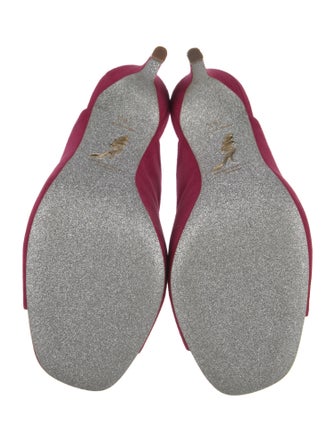 René Caovilla Suede Crystal Embellishments Slides