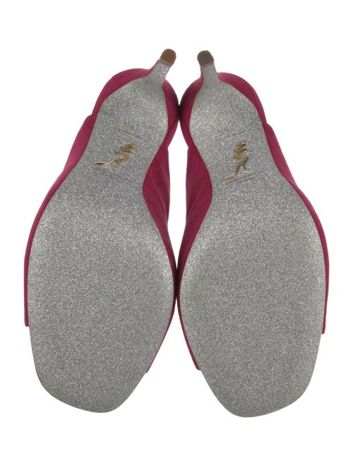 René Caovilla Suede Crystal Embellishments Slides