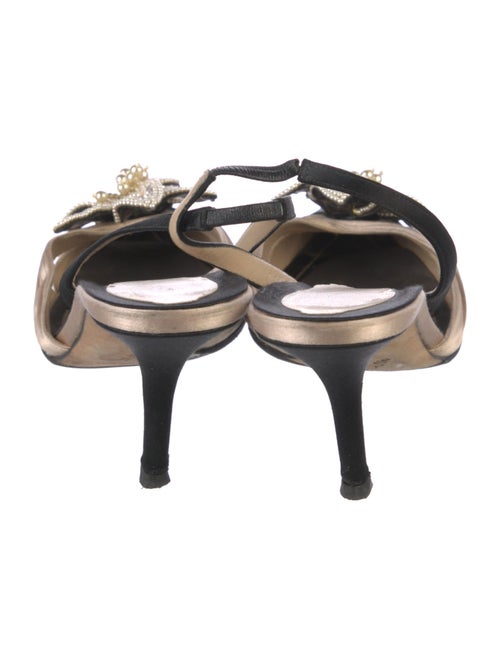 René Caovilla Satin Mules
