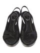 René Caovilla Satin Crystal Embellishments Slingback Sandals