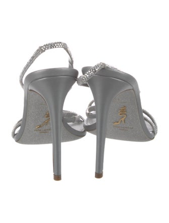 René Caovilla Crystal Crystal Embellishments Slingback Sandals