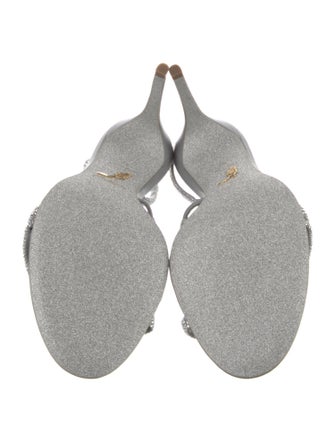 René Caovilla Crystal Crystal Embellishments Slingback Sandals