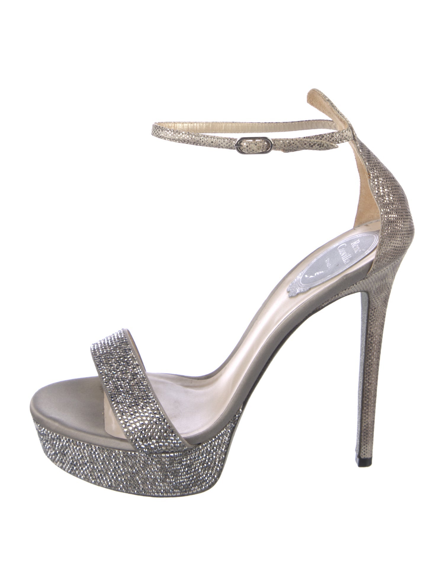 René Caovilla Crystal Crystal Embellishments Sandals
