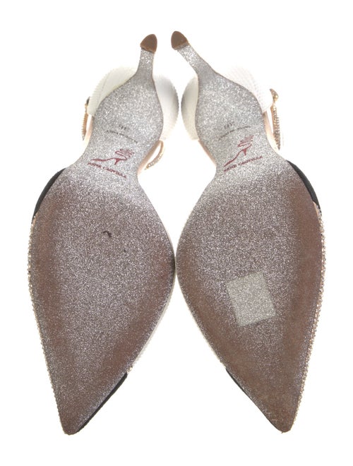 René Caovilla Suede Animal Print T-Strap Pumps