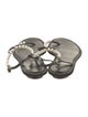 René Caovilla Leather Bow Accents T-Strap Sandals