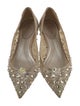 René Caovilla Mesh Glitter Accents Flats