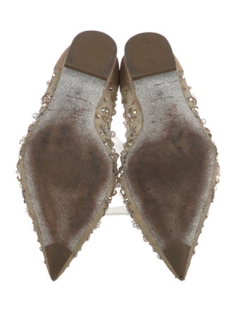 René Caovilla Mesh Glitter Accents Flats