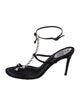 René Caovilla Bow Accents T-Strap Sandals