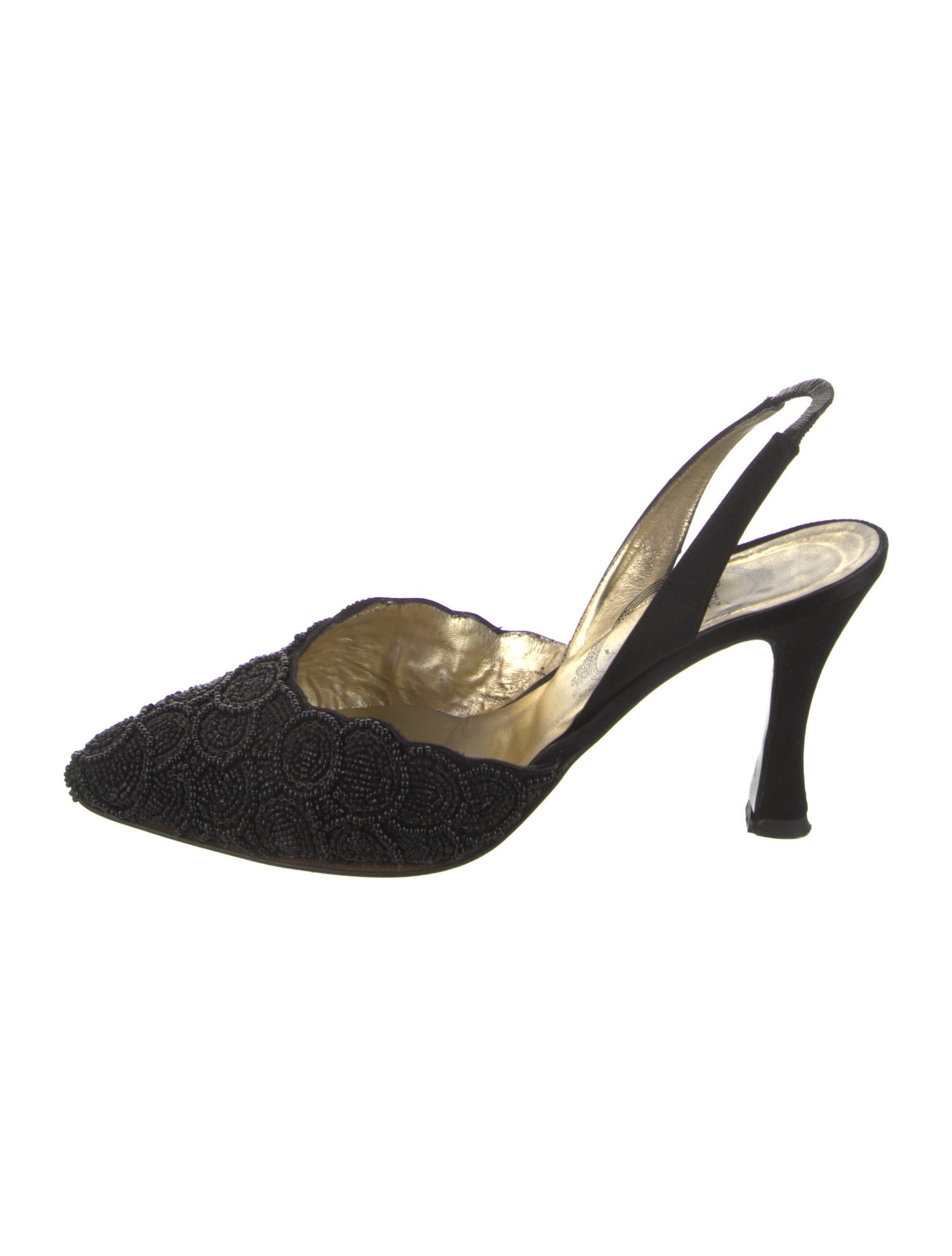 René Caovilla Sequins Slingback Pumps