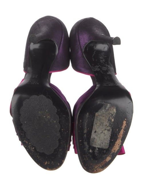 René Caovilla Satin Bow Accents D'Orsay Pumps