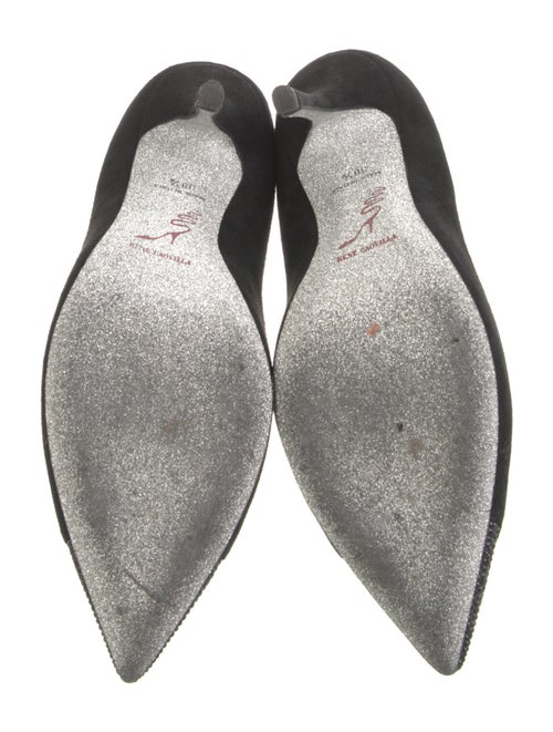 René Caovilla Suede Crystal Embellishments Pumps