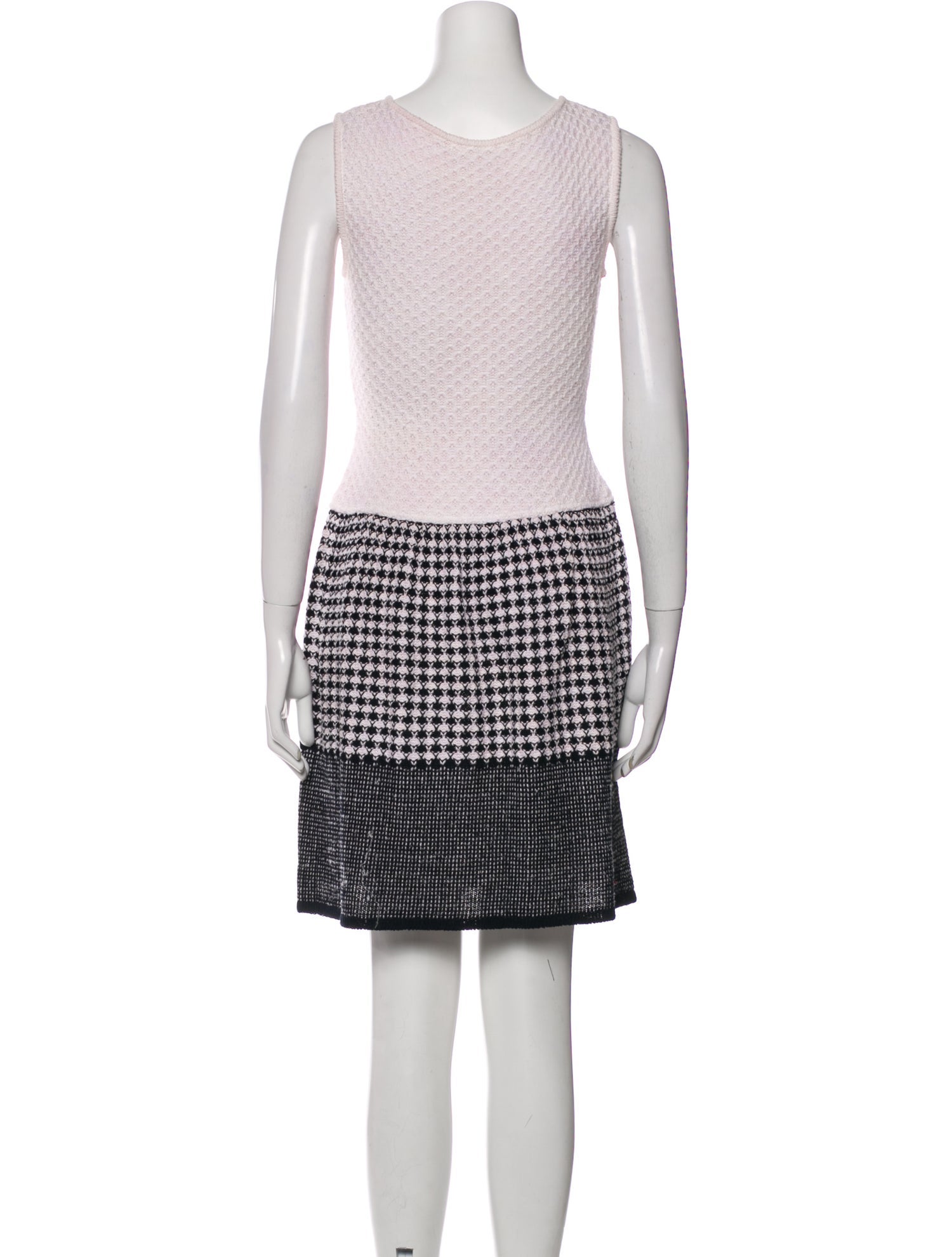 René Caovilla Houndstooth Print Mini Dress