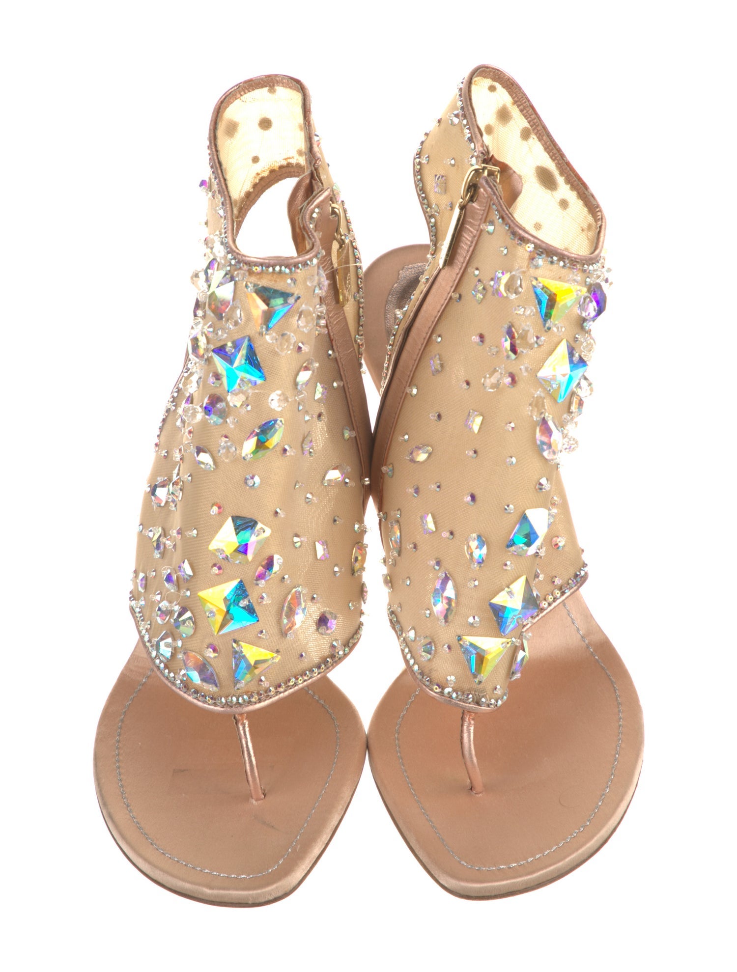 René Caovilla Mesh Sandals