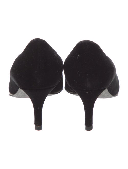 René Caovilla Velvet Crystal Embellishments Pumps