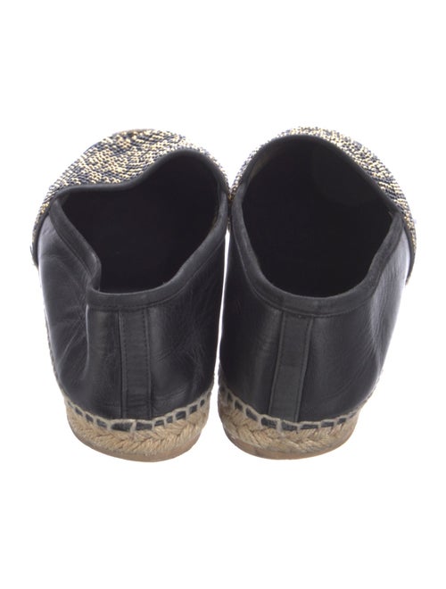 René Caovilla Leather Crystal Embellishments Espadrilles