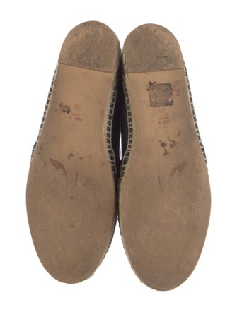 René Caovilla Leather Crystal Embellishments Espadrilles