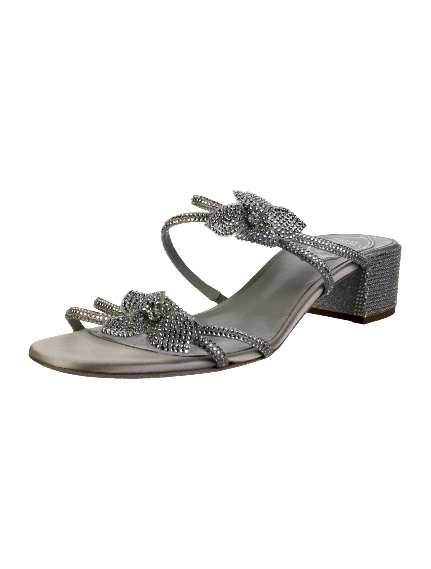 René Caovilla Crystal Crystal Embellishments Sandals