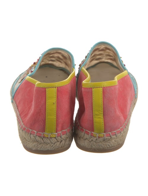 René Caovilla Suede Lace Pattern Espadrilles