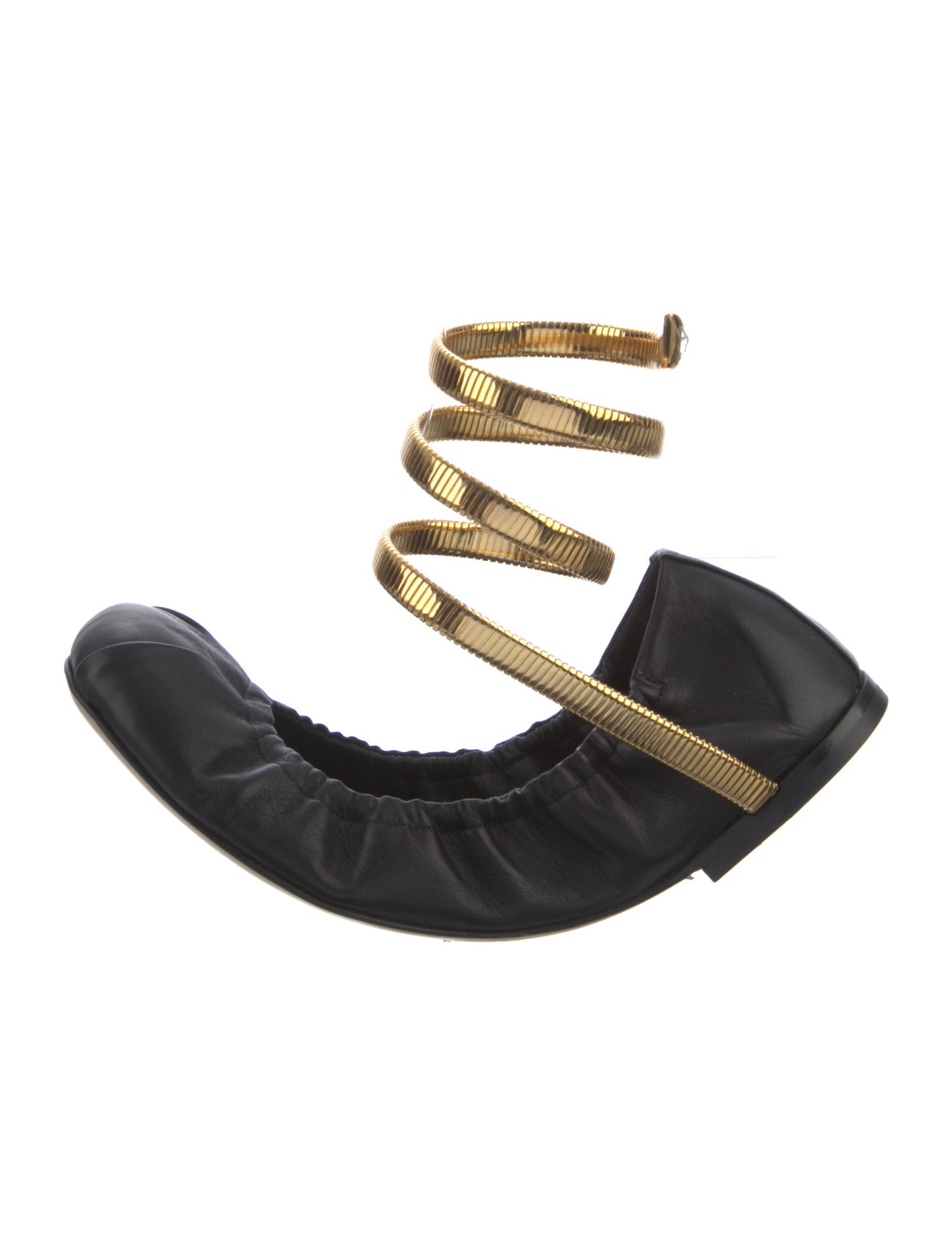 René Caovilla Leather Ballet Flats