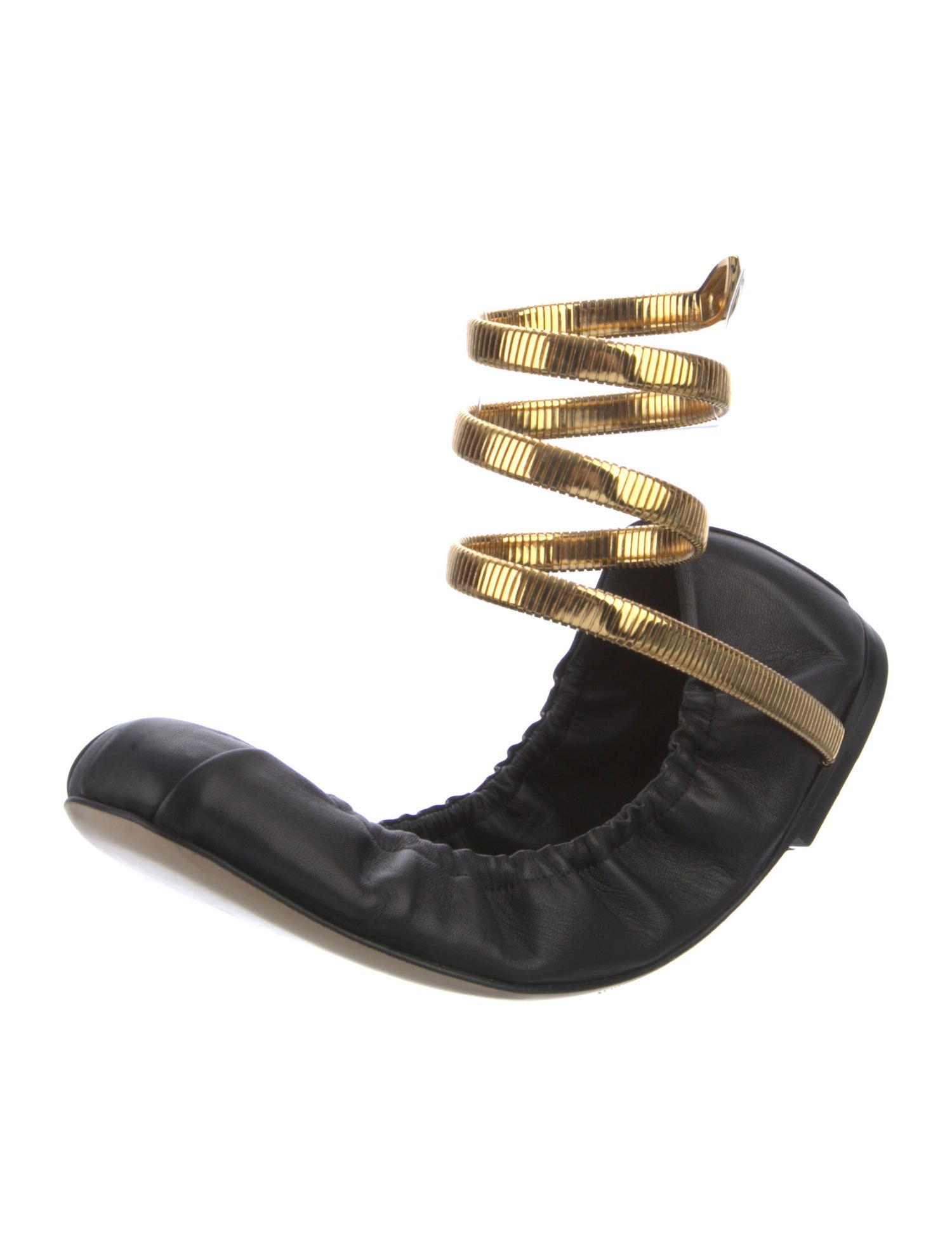 René Caovilla Leather Ballet Flats