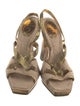 René Caovilla Leather Slingback Sandals