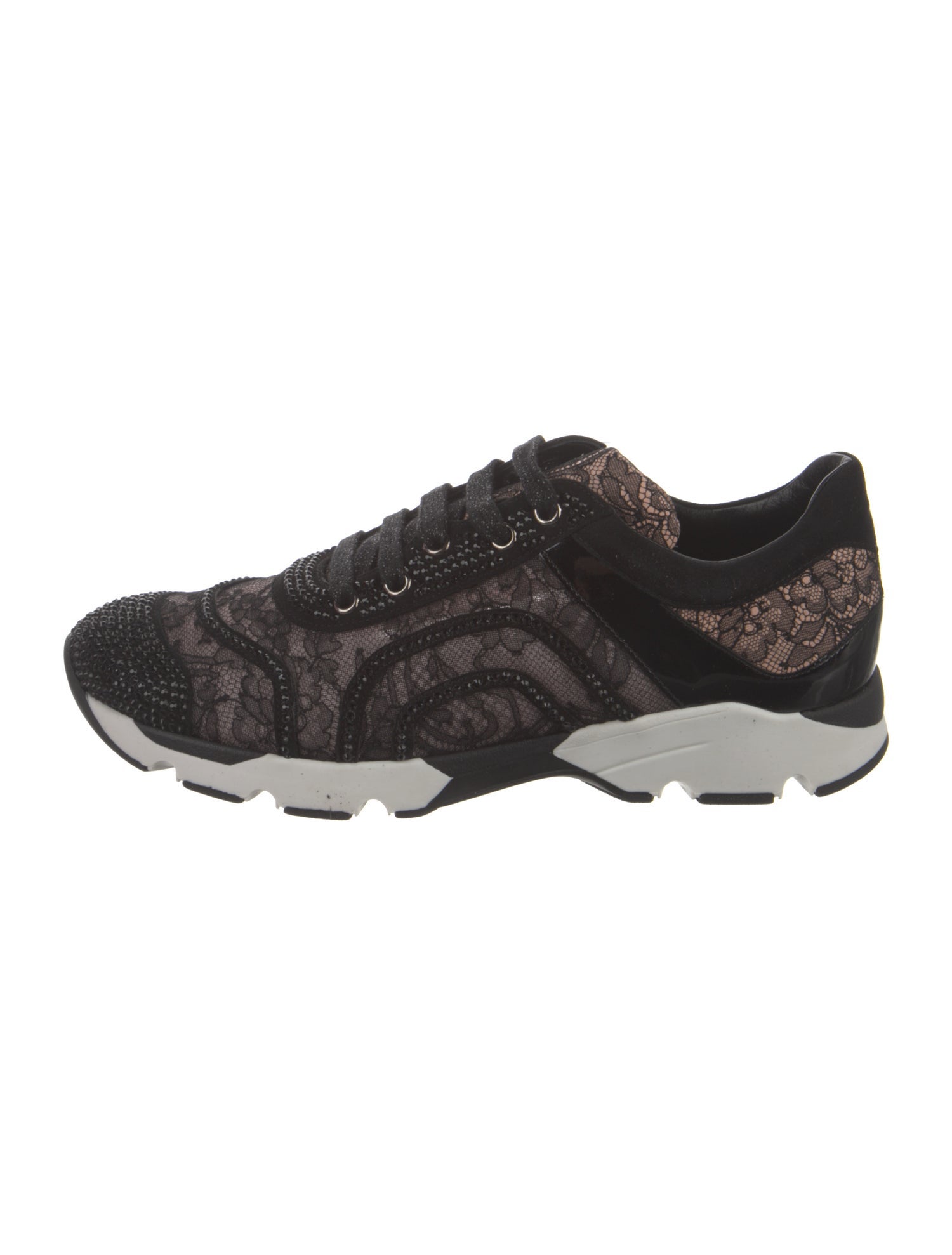 René Caovilla Lace Lace Pattern Sneakers w/ Tags
