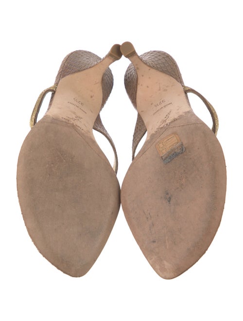 René Caovilla Leather Slides