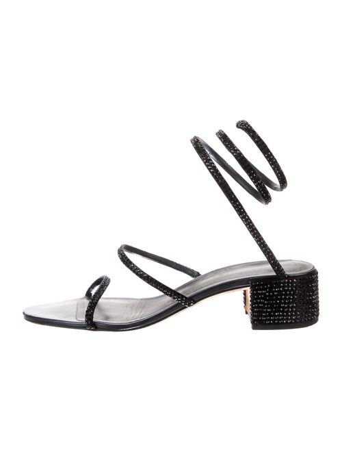 René Caovilla Crystal Embellishments Slingback Sandals