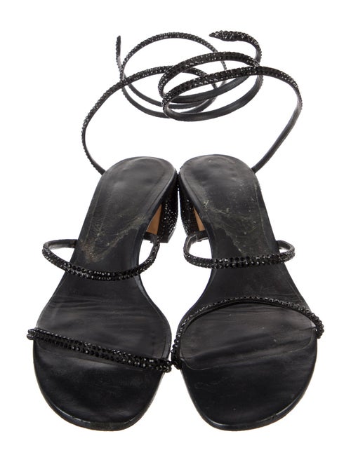 René Caovilla Crystal Embellishments Slingback Sandals