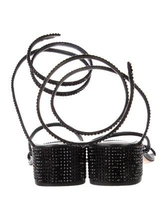 René Caovilla Crystal Embellishments Slingback Sandals