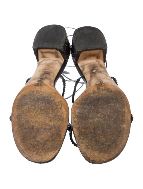 René Caovilla Crystal Embellishments Slingback Sandals