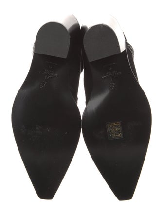 René Caovilla Suede Crystal Embellishments Sock Boots