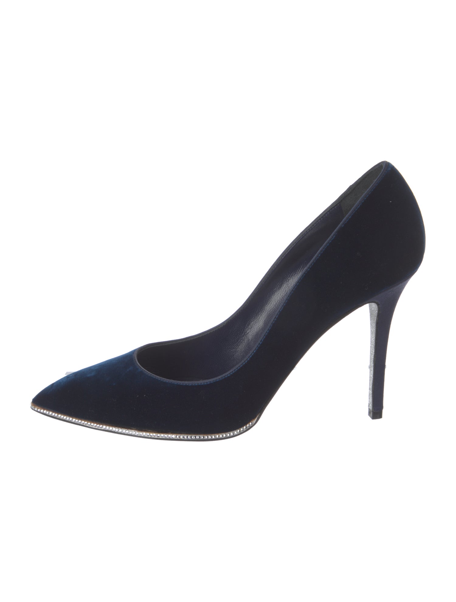 René Caovilla Velvet Pumps