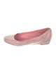 René Caovilla Suede Crystal Embellishments Ballet Flats