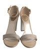 René Caovilla Canvas Crystal Embellishments Sandals