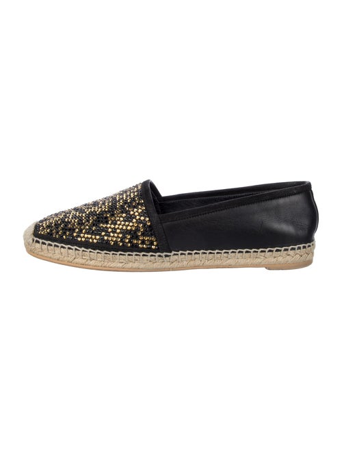 René Caovilla Leather Printed Espadrilles