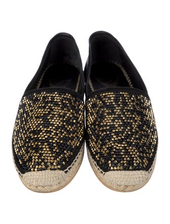 René Caovilla Leather Printed Espadrilles