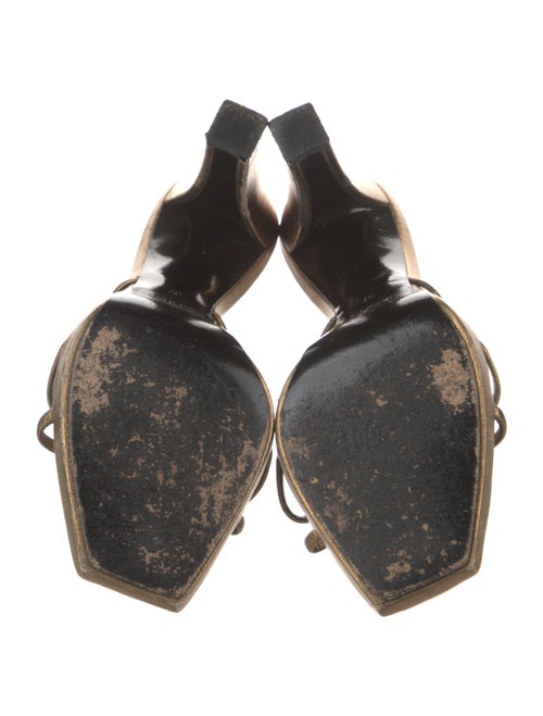 René Caovilla Leather Slides