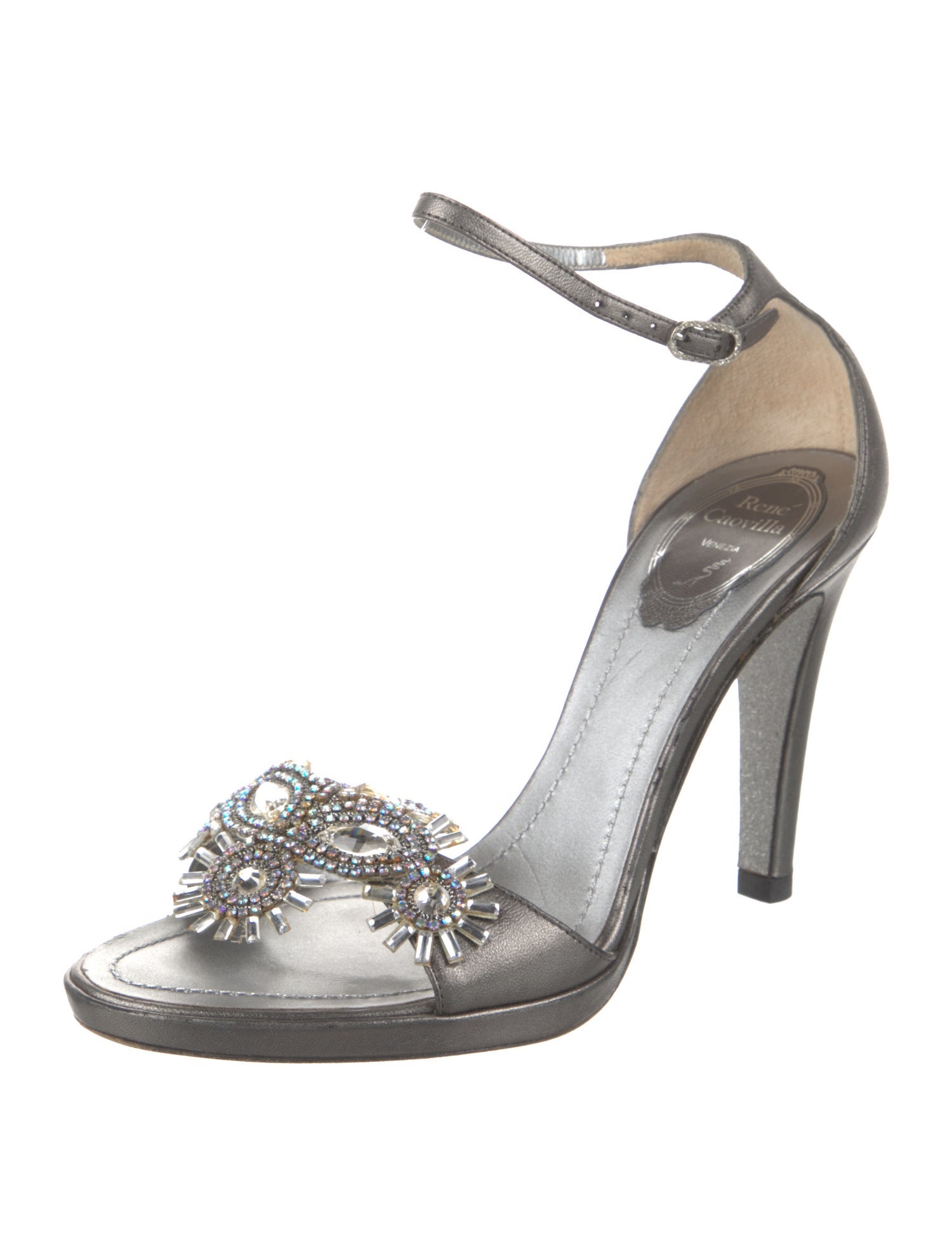 René Caovilla Leather Sandals